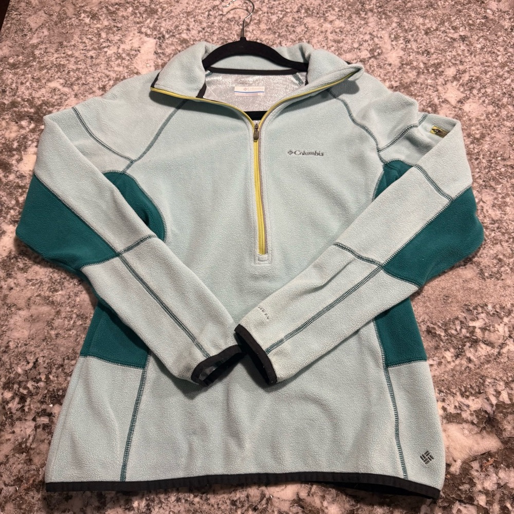 Columbia Titanium Blue Fleece Long Sleeve Top for Cold Weather Size Medium